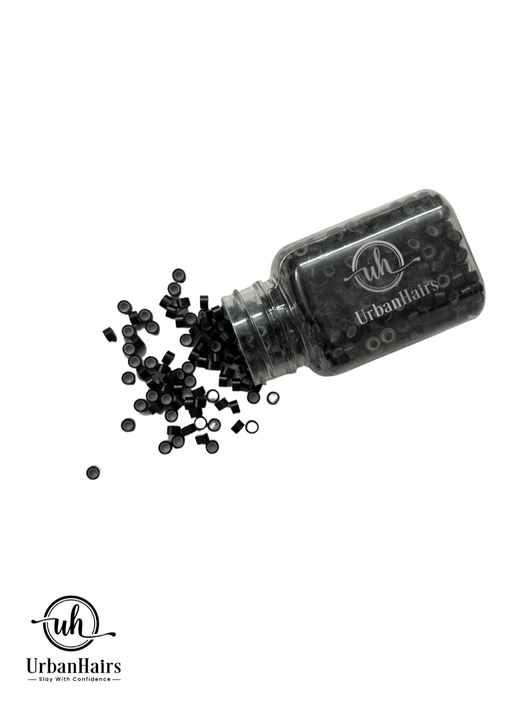 Micro Rings 5 mm Black Silicone Lined Links for I Tip