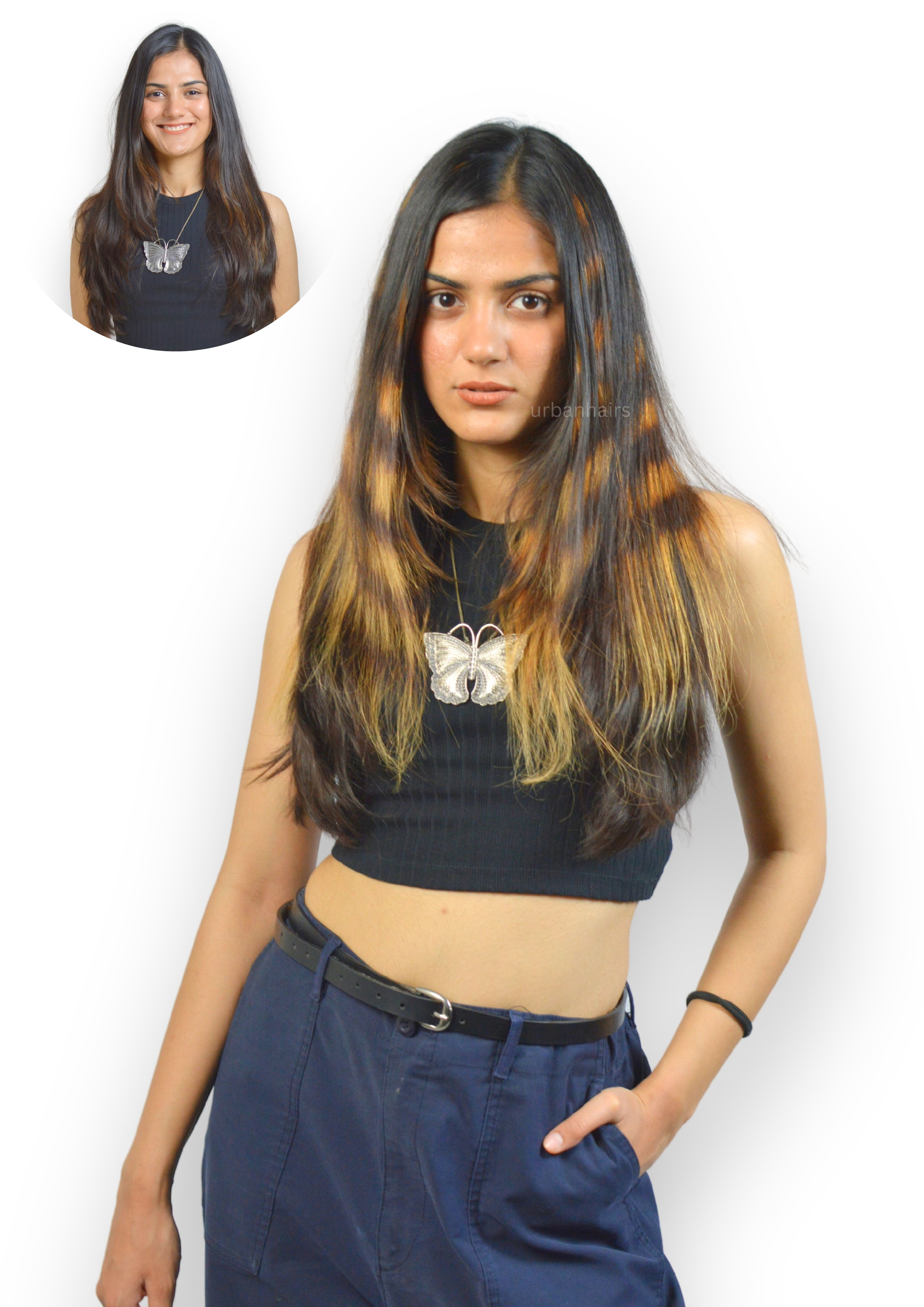 Coontails Streaks | 100% Human Hair Extensions | 18"