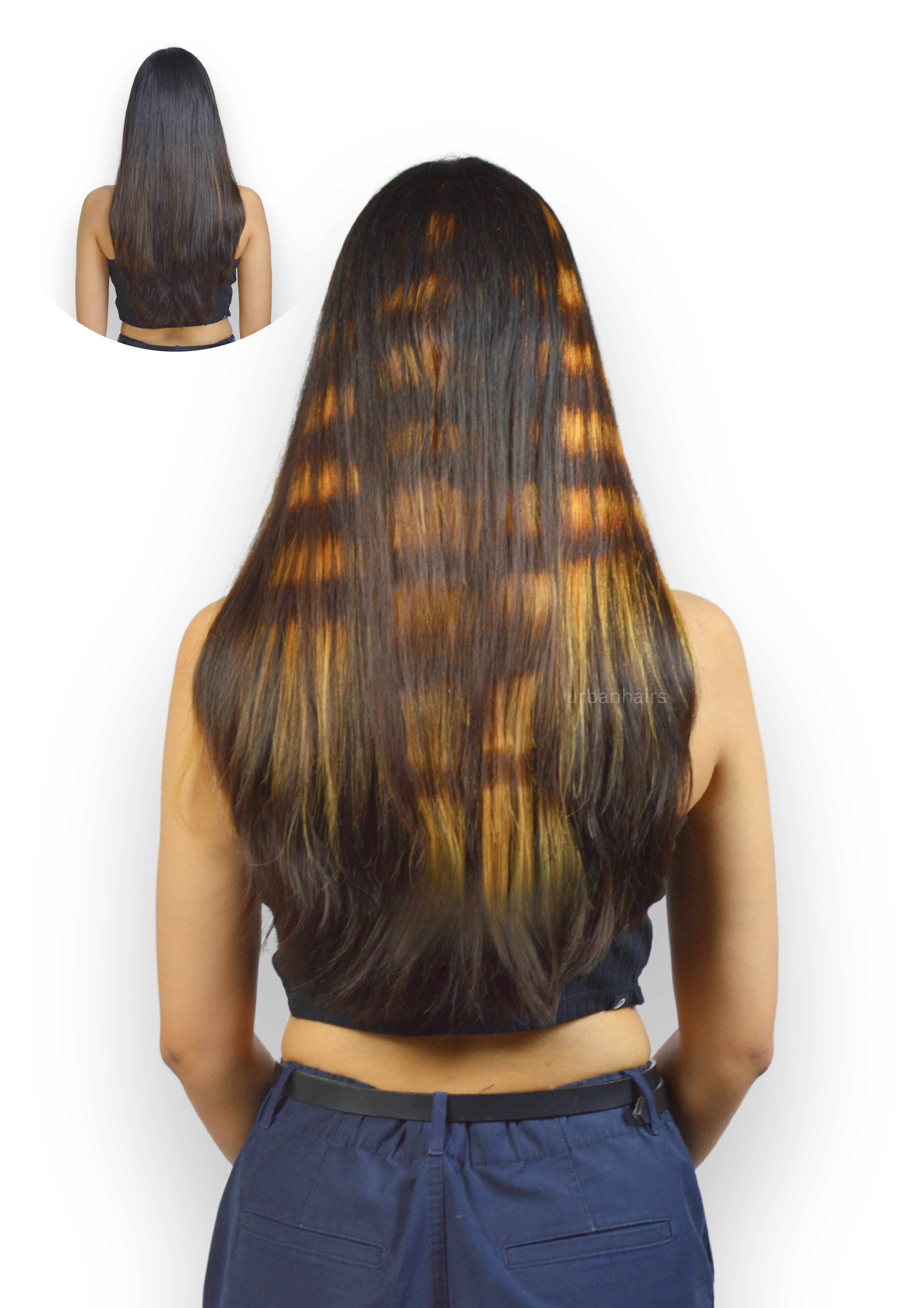 Coontails Streaks | 100% Human Hair Extensions | 18"
