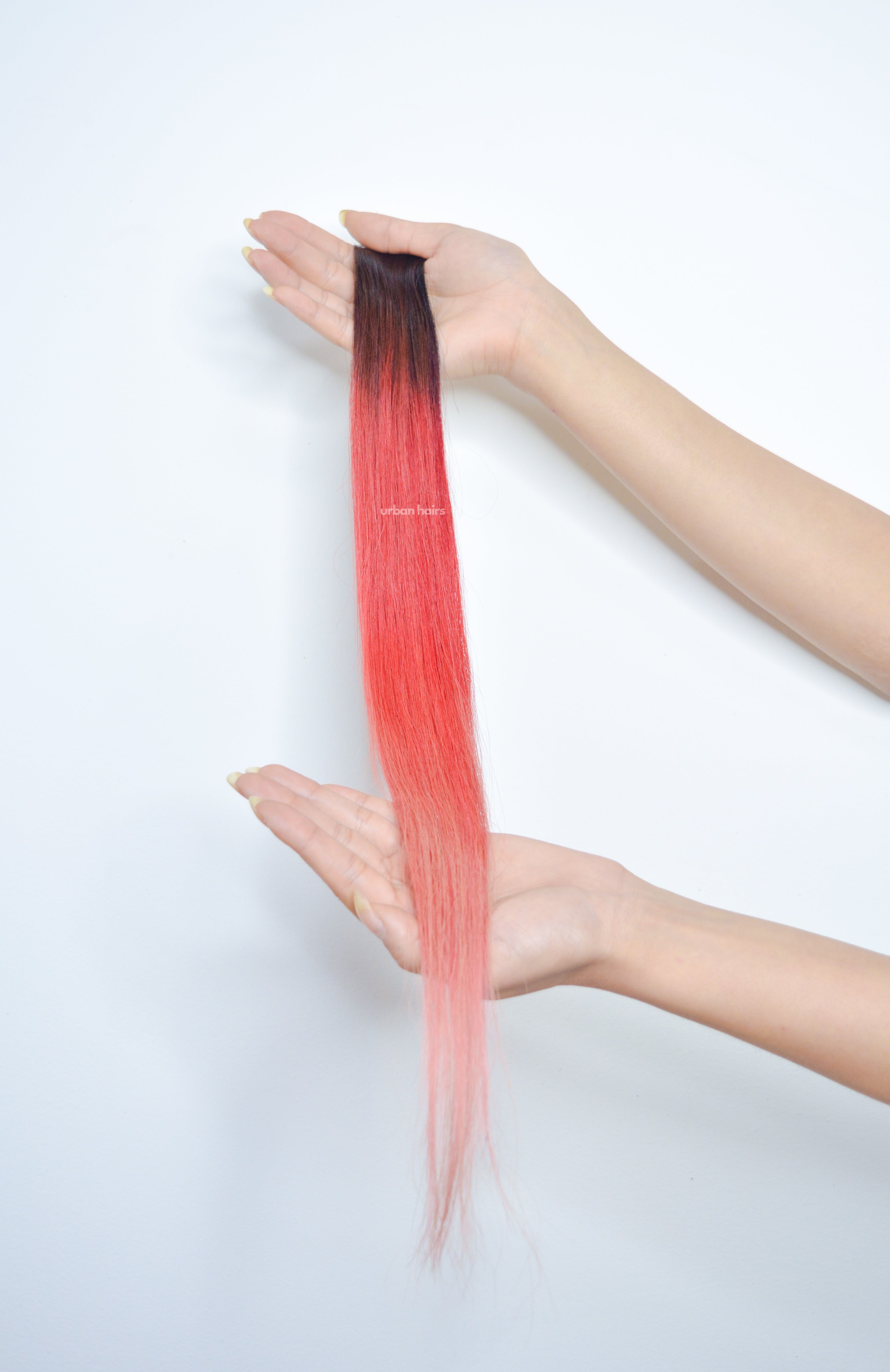 Coral Crush Streaks | 100% Human Hair Extensions | 18"