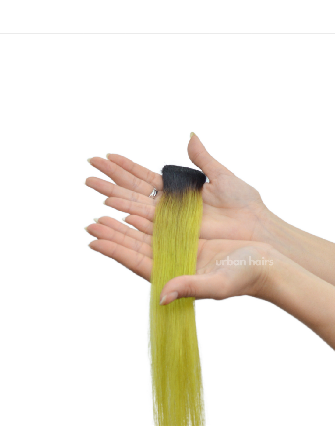 Zesty Lime Clip In Hair Streaks | 100% Human Hair Extensions