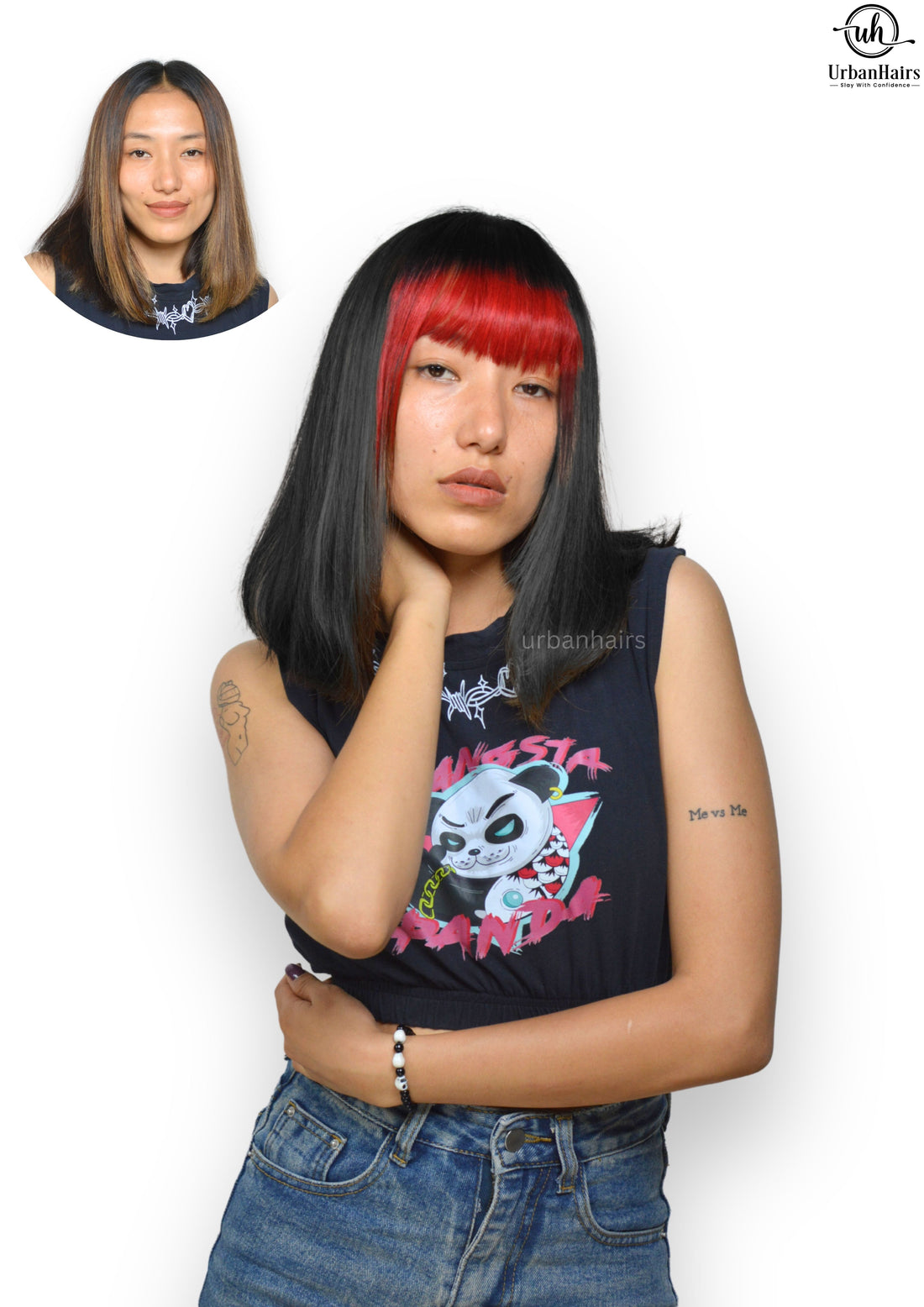 FIERY FRINGES | 100% ORIGINAL HUMAN HAIR | EASY TO USE & FIX WITH CLIPS