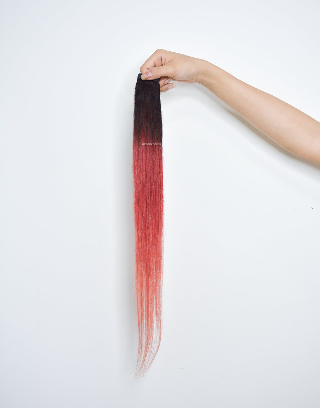 Coral Crush Streaks | 100% Human Hair Extensions | 18&quot;