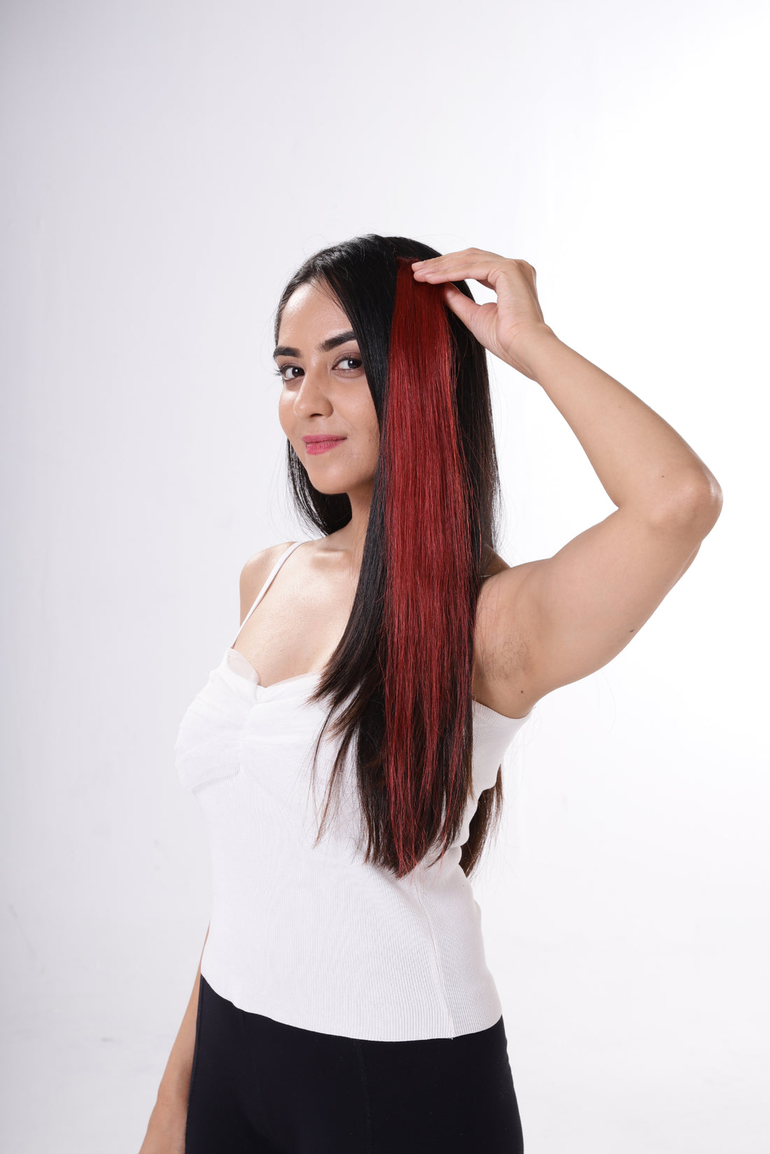 Scarlet Sangria In Hair Streaks | 100% Human Hair Extensions