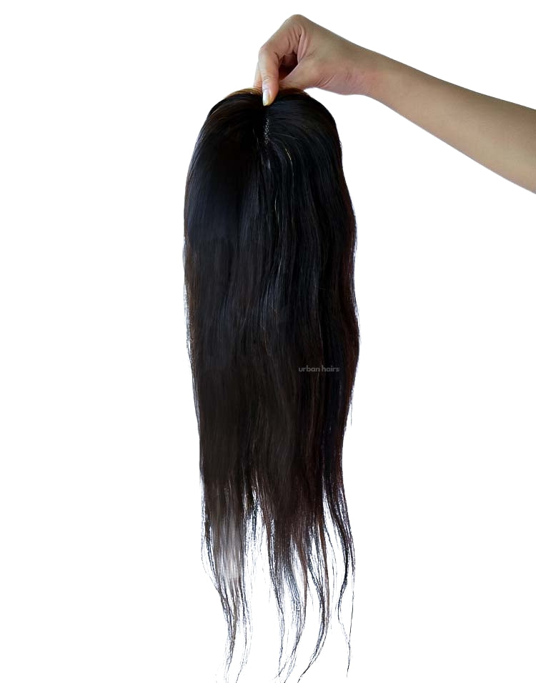 Scalp Topper - Lace Base / 100% Human Hair / 3x4