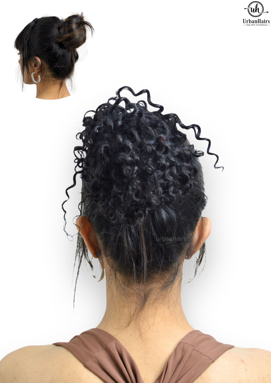 Curly Messy Bun - 100% Human Hair